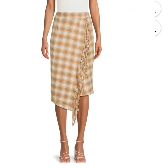 Time and Tru Faux Wrap Mocha Skirt - Picture 3 of 6